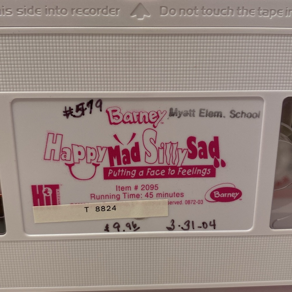 RARE- VHS Barney Happy Mad Silly
Sad Video Tape Face to Feelings - Picture 3 of 9